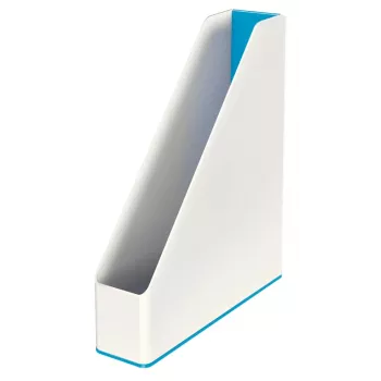 Leitz Archivador de revistas WOW Dual Colour, azul, blanco, plástico, A4, 272 mm, 318 mm, 430 g