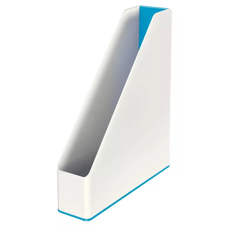 Leitz Archivador de revistas WOW Dual Colour, azul, blanco, plástico, A4, 272 mm, 318 mm, 430 g