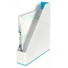 Leitz Archivador de revistas WOW Dual Colour, azul, blanco, plástico, A4, 272 mm, 318 mm, 430 g