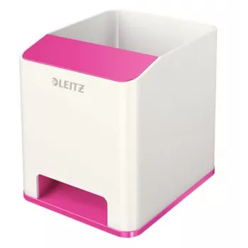 Leitz Portalápices Sound WOW, rosa, blanco, poliestireno, 90 mm, 101 mm, 100 mm, 140 g