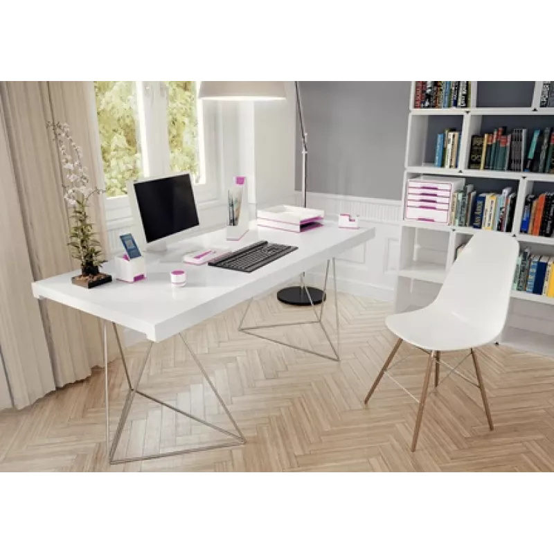 Leitz Portalápices Sound WOW, rosa, blanco, poliestireno, 90 mm, 101 mm, 100 mm, 140 g