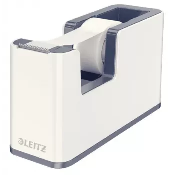 Leitz Dispensador de cinta de sobremesa WOW, 1,9 cm, 33 m, poliestireno, blanco, 51 mm, 126 mm