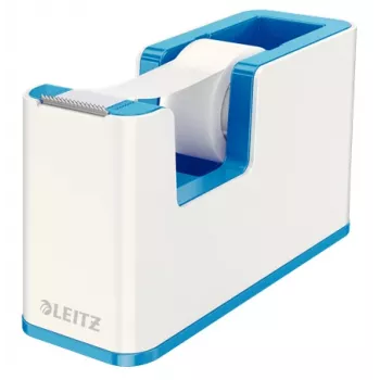 Leitz Dispensador de cinta WOW, 1,9 cm, 33 m, poliestireno, azul, metálico, 51 mm, 126 mm