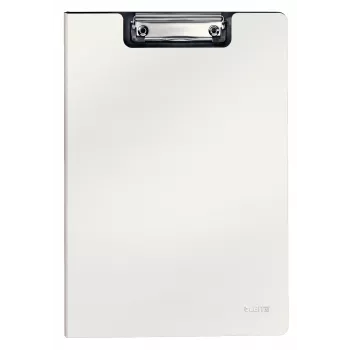 Leitz Carpeta con pinza y tapa frontal Solid, A4, blanca, 75 hojas, polifoam, 229 mm, 16 mm