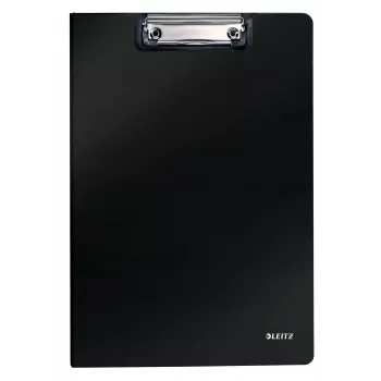 Leitz Carpeta con pinza y tapa frontal Solid, A4, negra, 75 hojas, polifoam, 229 mm, 16 mm
