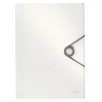 Leitz Carpeta de 3 solapas Solid PP A4, carpeta de solapas, A4, polipropileno (PP), blanca, 150 hojas, 80 g/m²