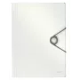 Leitz Carpeta de 3 solapas Solid PP A4, carpeta de solapas, A4, polipropileno (PP), blanca, 150 hojas, 80 g/m²