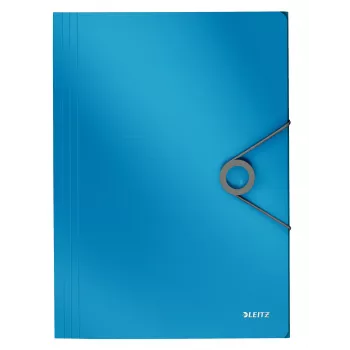Leitz Carpeta de 3 solapas Solid PP A4, carpeta de solapas, A4, polipropileno (PP), azul, 150 hojas, 80 g/m²
