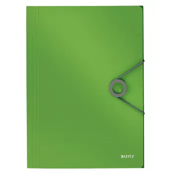 Leitz Carpeta de 3 solapas Solid PP A4, carpeta de solapas, A4, polipropileno (PP), verde, 150 hojas, 80 g/m²
