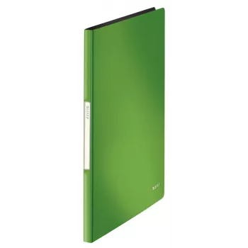 Leitz Libro de presentación Solid PP 20 fundas, verde, polipropileno (PP), 20 fundas, vertical, A4, 231 mm