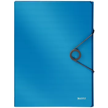 Leitz Carpeta de caja Solid PP 30 mm, carpeta de solapas, A4, polipropileno (PP), azul, 250 hojas, 80 g/m²
