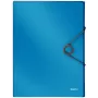Leitz Carpeta de caja Solid PP 30 mm, carpeta de solapas, A4, polipropileno (PP), azul, 250 hojas, 80 g/m²