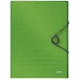 Leitz Carpeta de caja Solid PP 30 mm, carpeta de solapas, A4, polipropileno (PP), verde, 250 hojas, 80 g/m²