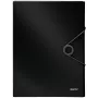 Leitz Carpeta de caja Solid PP 30 mm, carpeta de solapas, A4, polipropileno (PP), negra, 250 hojas, 80 g/m²