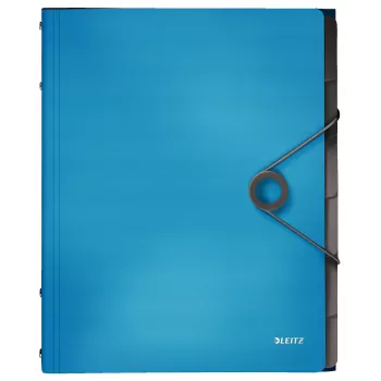 Leitz Trennbuch Solid 6 pestañas, carpeta con solapa, A4, polipropileno (PP), azul, 200 hojas, 80 g/m²