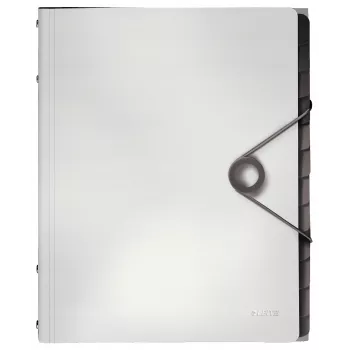 Leitz Trennbuch Solid 12 pestañas, carpeta con solapa, A4, polipropileno (PP), blanco, 200 hojas, 80 g/m²
