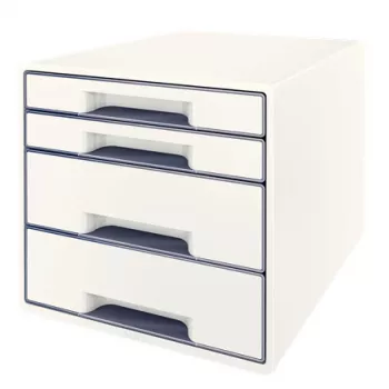 Leitz cajonera WOW Cube 4 cajones, 4 cajones, plástico, blanco, 1 ud., 287 mm, 270 mm