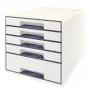 Leitz cajonera WOW Cube 5 cajones, 5 cajones, plástico, blanco, 1 ud., 270 mm, 287 mm