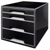 Leitz Desk Cube 4 cajones, 4 cajones, plástico, negro, 1 ud., 270 mm, 287 mm