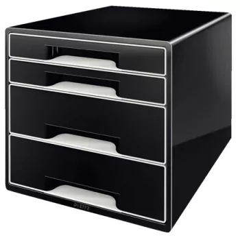 Leitz Desk Cube 4 cajones, 4 cajones, plástico, negro, 1 ud., 270 mm, 287 mm