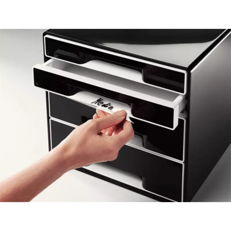 Leitz Desk Cube 4 cajones, 4 cajones, plástico, negro, 1 ud., 270 mm, 287 mm