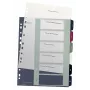 Leitz índice PC imprimible 1-6 Style PP A4+, índice numérico, polipropileno (PP), multicolor, vertical, A4 Maxi, 245 mm