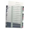 Leitz índice PC imprimible 1-12 Style PP A4+, índice numérico, polipropileno (PP), multicolor, vertical, A4 Maxi, 245 mm