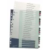 Leitz índice PC imprimible 1-20 Style PP A4+, índice numérico con pestañas, polipropileno (PP), multicolor, vertical, A4 Maxi, 245 mm