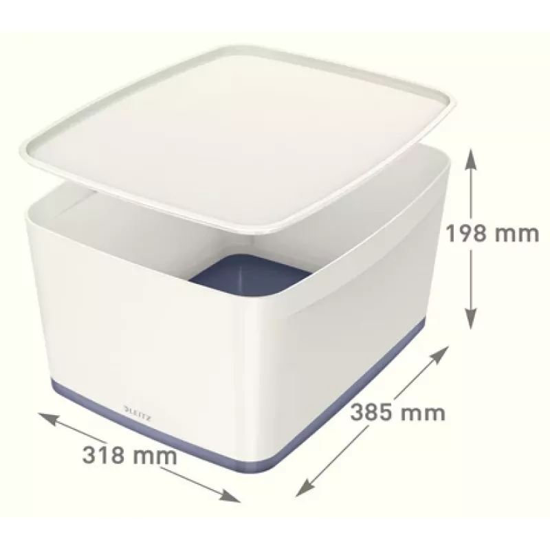 Esselte 5216-10-01 caja de almacenamiento rectangular acrilonitrilo butadieno estireno (ABS) gris, blanco