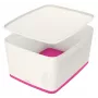 Esselte 5216-10-23 caja de almacenamiento rectangular acrilonitrilo butadieno estireno (ABS) rosa, blanco