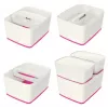 Esselte 5216-10-23 caja de almacenamiento rectangular acrilonitrilo butadieno estireno (ABS) rosa, blanco