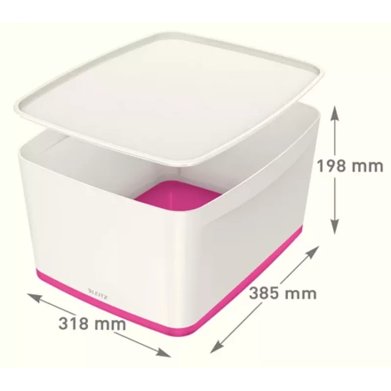 Esselte 5216-10-23 caja de almacenamiento rectangular acrilonitrilo butadieno estireno (ABS) rosa, blanco