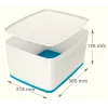 Esselte 5216-10-36 caja de almacenamiento rectangular acrilonitrilo butadieno estireno (ABS) azul, blanco