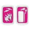 Esselte 5257-10-23 caja de almacenamiento rectangular acrilonitrilo butadieno estireno (ABS) rosa, blanco
