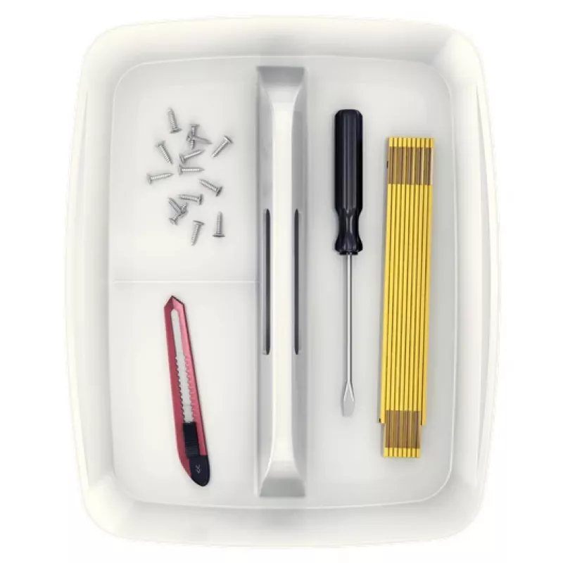 Leitz MyBox bandeja organizadora con asa grande, almacenamiento, blanco, plástico, 307 mm, 375 mm, 101 mm, 740 g