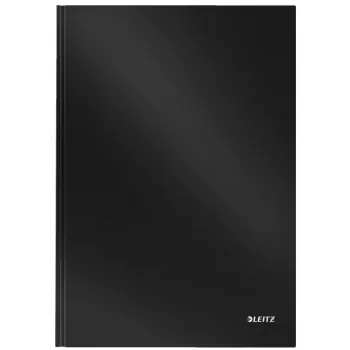 Leitz cuaderno Solid Hardcover A4 rayado 90 g 80 hojas, monocromático, negro, A4, 80 hojas, mate, 80 g/m²