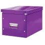 Leitz caja Click & Store WOW Cube caja de almacenamiento grande, caja de almacenamiento, lila, rectangular, cartón, monocromático, interior