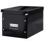 Leitz caja Click & Store WOW Cube caja de almacenamiento grande, caja de almacenamiento, negro, rectangular, cartón, monocromático, interior