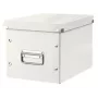Leitz Click & Store WOW Cube caja de almacenamiento mediana, caja de almacenamiento, blanco, rectangular, cartón, liso, interior