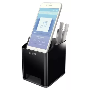Leitz 53630095 portalápices de poliestireno, negro