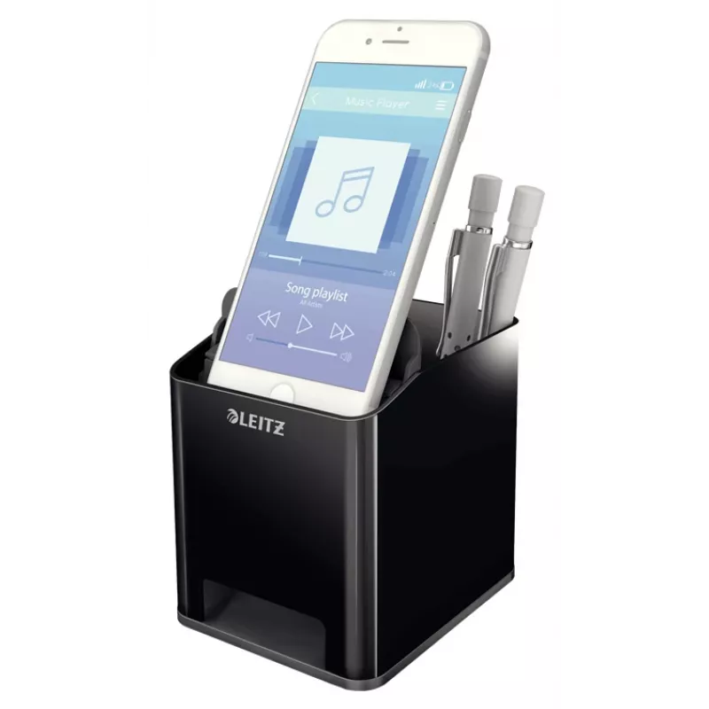 Leitz 53630095 portalápices de poliestireno, negro