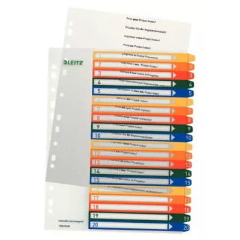 Leitz 12960000 índice numérico con pestañas polipropileno (PP) multicolor