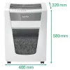 Leitz IQ Office Pro Destructora de documentos P5, microcorte, 23 cm, 2 x 15 mm, 30 l, 300 hojas, 55 dB