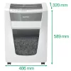 Leitz IQ Office Pro Destructora de documentos P4, corte cruzado, 23 cm, 4 x 40 mm, 30 L, 275 hojas, 55 dB