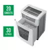 Leitz IQ Office Pro Destructora de documentos P4, corte cruzado, 23 cm, 4 x 40 mm, 30 L, 275 hojas, 55 dB