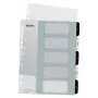 Leitz Índices Printable PP A4+ 1-5 WOW blanco/negro, separador numérico, polipropileno (PP), negro, blanco, A4 Maxi, 245 mm, 305 mm