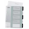 Leitz Índices Printable PP A4+ 1-5 WOW blanco/negro, separador numérico, polipropileno (PP), negro, blanco, A4 Maxi, 245 mm, 305 mm