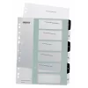 Leitz Índices Printable PP A4+ 1-6 WOW blanco/negro, separador numérico, polipropileno (PP), negro, blanco, A4 Maxi, 245 mm, 305 mm