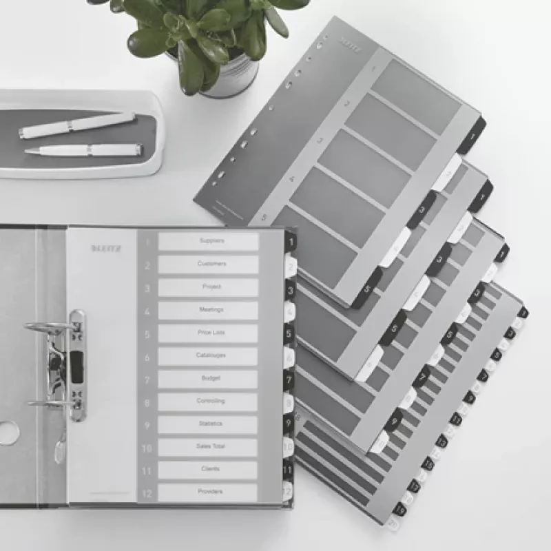 Leitz Índices Printable PP A4+ 1-10 WOW blanco/negro