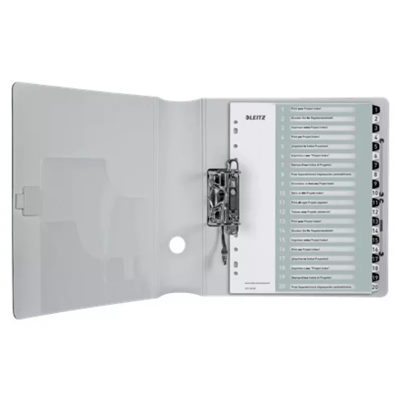 Leitz Índices Printable PP A4+ 1-20 WOW blanco/negro, separador numérico, polipropileno (PP), negro, blanco, A4 Maxi, 245 mm, 305 mm